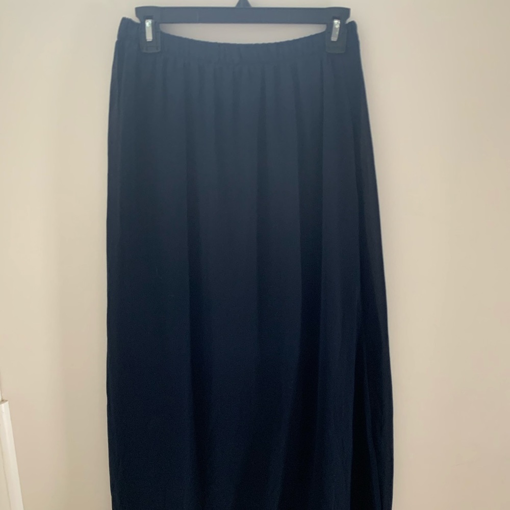 Forever 21 Navy Light Chiffon Column Maxi Skirt